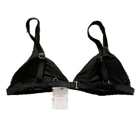 Andie Swim Women's Small The Caicos Bikini Top Black Adjustable Straps - Picture 5 of 6